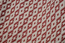 Paul Hahn's Personal Worn Di Fini Double Knit Polyester Men's Red Geometric Diamond Pattern Golf Pants