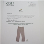 Paul Hahn's Personal Worn Di Fini Double Knit Polyester Men's Red Geometric Diamond Pattern Golf Pants