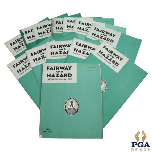 1949 & 1950 Fairway and Hazard: Through the World of Golf Magazines - Thirteen (13)