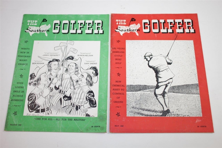 1957 & 1959 The Southern Golfer Golf Magazines - Seven (7)