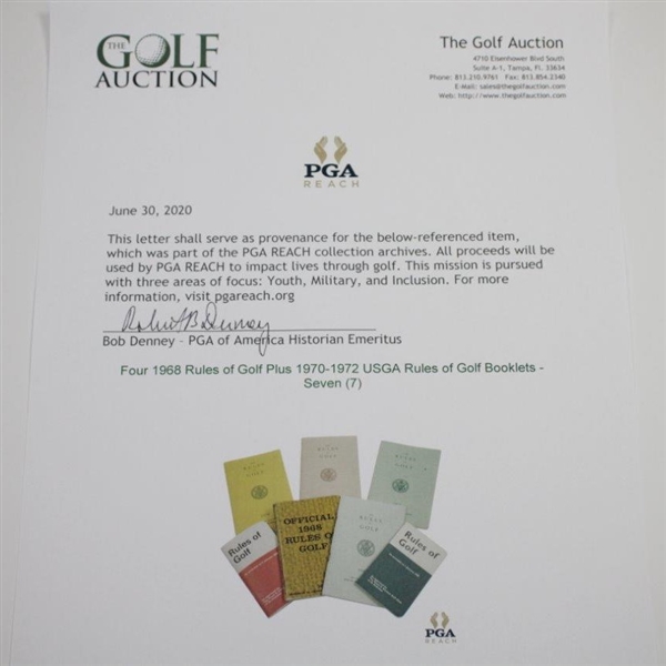 Four 1968 Rules of Golf Plus 1970-1972 USGA Rules of Golf Booklets - Seven (7)