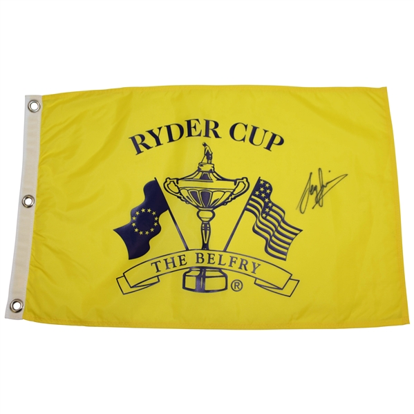 Sergio Garcia Signed Ryder Cup at The Belfry Screen Flag - Early Signature JSA ALOA