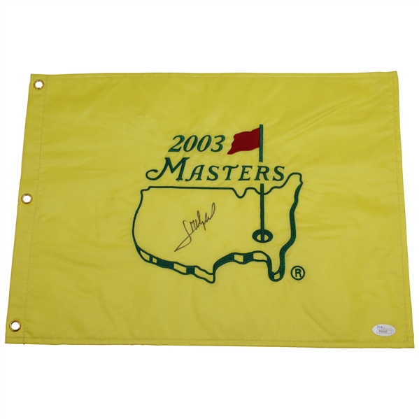 Jose Maria Olazabal Signed 2003 Masters Embroidered Flag JSA #P94948
