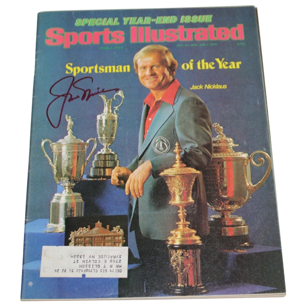 Jack Nicklaus Signed 1979 Sports Illustrated 'Sportsman of the Year' Magazine JSA ALOA