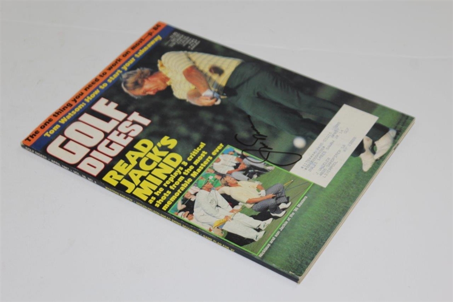 Jack Nicklaus Signed 1987 Golf Digest 'Read Jack's Mind' Magazine JSA ALOA