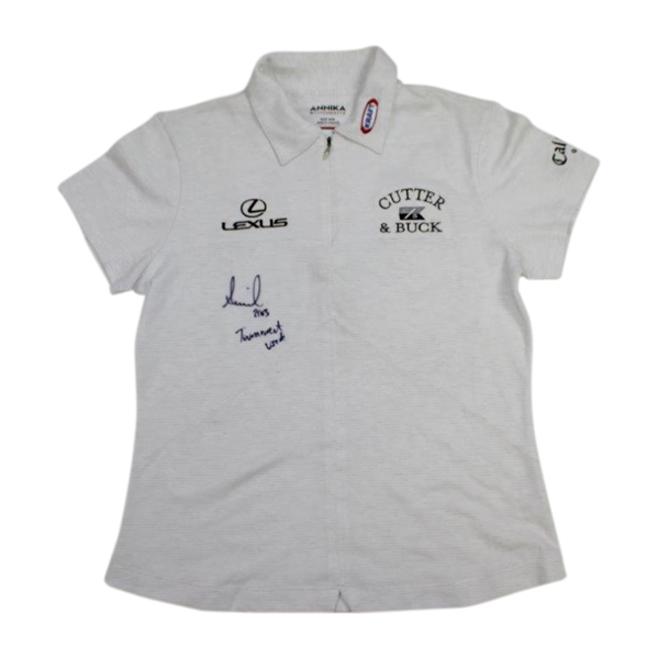 Annika Sorenstam Signed Tournament Used Lexus/Cutter & Buck Callaway Golf Shirt JSA #V87389