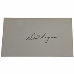 Ben Hogan Signed 3x5 Card JSA ALOA