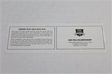 Greg Norman & Ernie Els Signed Official 2002 PGA Championship at Hazeltine Scorecard JSA ALOA