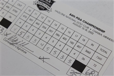 Phil Mickelson & Joey Sindelar Signed Official 2002 PGA Championship at Hazeltine Scorecard JSA ALOA