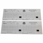 Furyk, Els, Tway, & Sutton Signed Official 2004 PGA Championship at Whistling Straits Scorecards JSA ALOA
