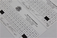 Furyk, Els, Tway, & Sutton Signed Official 2004 PGA Championship at Whistling Straits Scorecards JSA ALOA