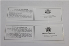 Furyk, Els, Tway, & Sutton Signed Official 2004 PGA Championship at Whistling Straits Scorecards JSA ALOA