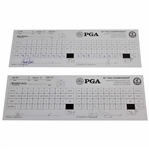 Rory McIlroy, Ernie Els, & Signed Official 2009 PGA Championship at Hazeltine Scorecard JSA ALOA
