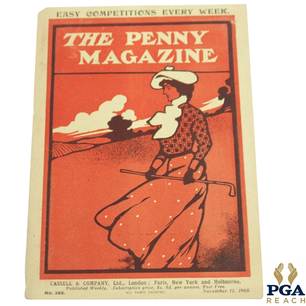 Vintage 1905 The Penny Magazine Easy Competitions Every Week Cover - November 11th