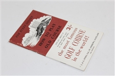 Circa 1960 'How To Play The Old Course at St. Andrews' Booklet - 13th Edition