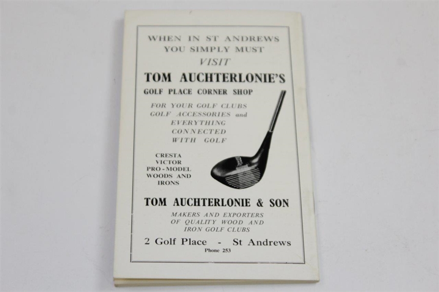 Circa 1960 'How To Play The Old Course at St. Andrews' Booklet - 13th Edition