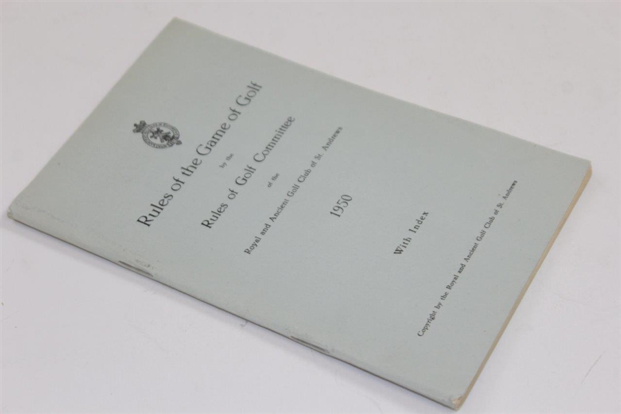 1950 Rules of the Game of Golf by the Rules of Golf Committee by the Royal & Ancient Golf Club