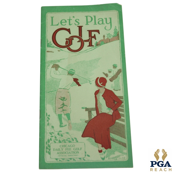 1933 'Let's Play Golf' Chicago Daily Fee Golf Association Official Directory