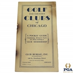 1930 Golf and Country Clubs of Chicago Pocket Guide Booklet
