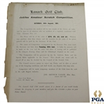 1901 Jubilee Amateur Scratch Competition at Lanark Golf Club Notice