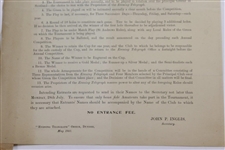 1902 Evening Telegraph Annual Challenge Cup Tournament at St. Andrews Notice