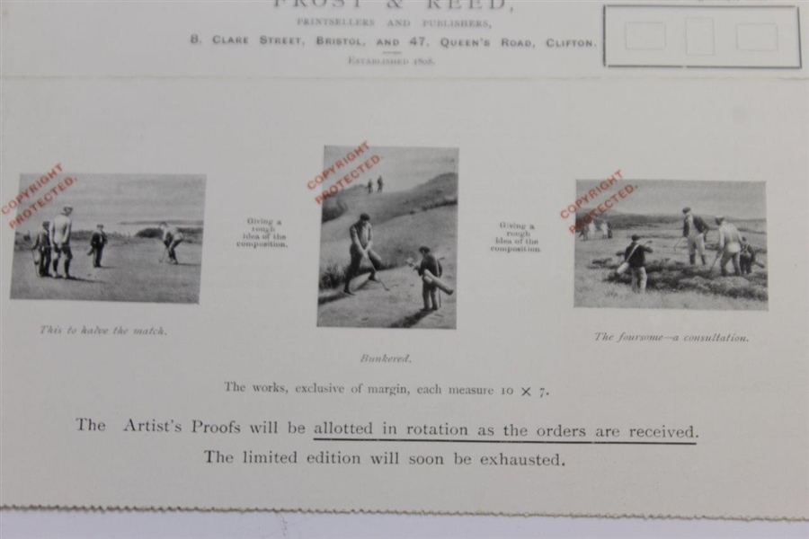 Vintage Advertisement for Three 'Golf' Prints Illustrated by J.C. Dolman with Limited Editions Info