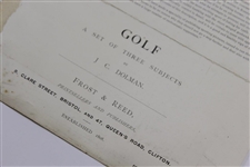 Vintage Advertisement for Three 'Golf' Prints Illustrated by J.C. Dolman with Limited Editions Info