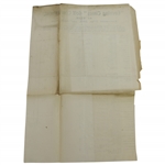 1900 Evening Times Golf Tournament at Elie Bracket/Pairing Sheet - Partially Filled Out