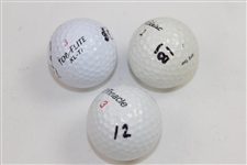 US Open Champs Kite, Pate, & Irwin Signed Site of Win Logo Golf Balls JSA ALOA