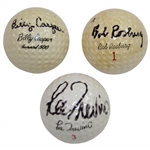 Billy Casper, Lee Trevino, & Bob Rosburg Signed Personal Logo Golf Balls JSA ALOA