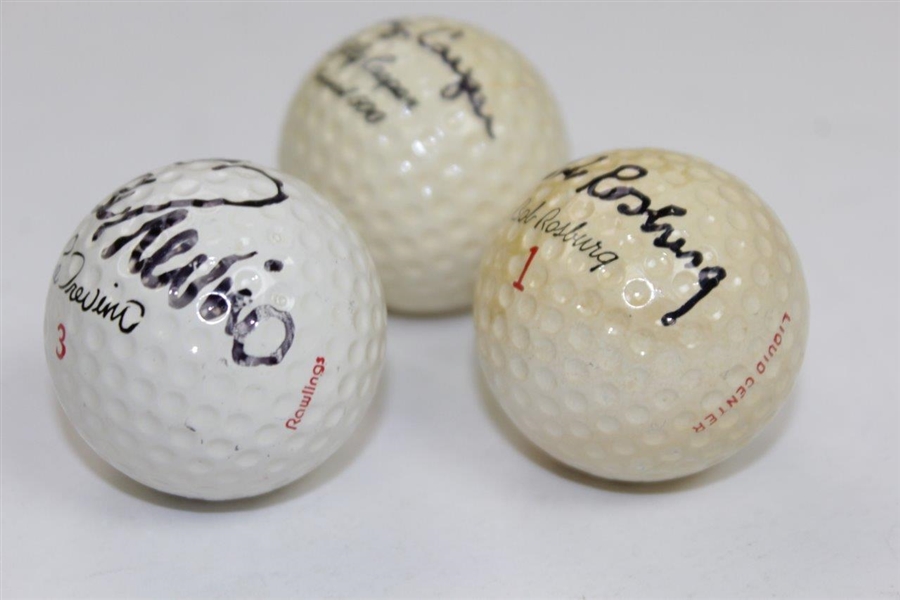 Billy Casper, Lee Trevino, & Bob Rosburg Signed Personal Logo Golf Balls JSA ALOA