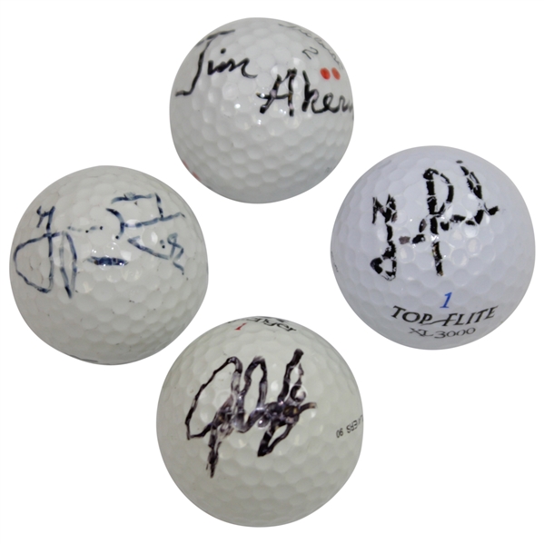 John Daly, Jesper Parnevik(x2), & Jim Ahern Signed Golf Balls JSA ALOA