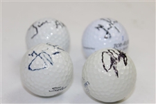 John Daly, Jesper Parnevik(x2), & Jim Ahern Signed Golf Balls JSA ALOA