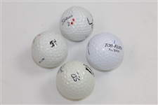 John Daly, Jesper Parnevik(x2), & Jim Ahern Signed Golf Balls JSA ALOA