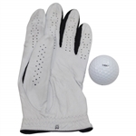 Tiger Woods Tournament Used Nike TW Left-Handed Golf Glove & Personal Marked Golf Ball