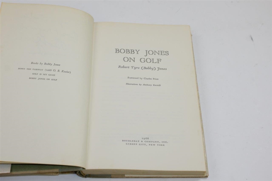 Bobby Jones Signed 1966 'Bobby Jones on Golf' to Wayne Sadler JSA ALOA