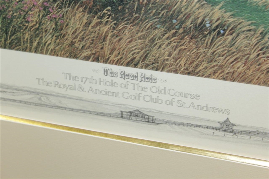 1990 Linda Hartough Signed Ltd Ed 17th Hole at The Old Course St. Andrews AP 76/85 - Framed