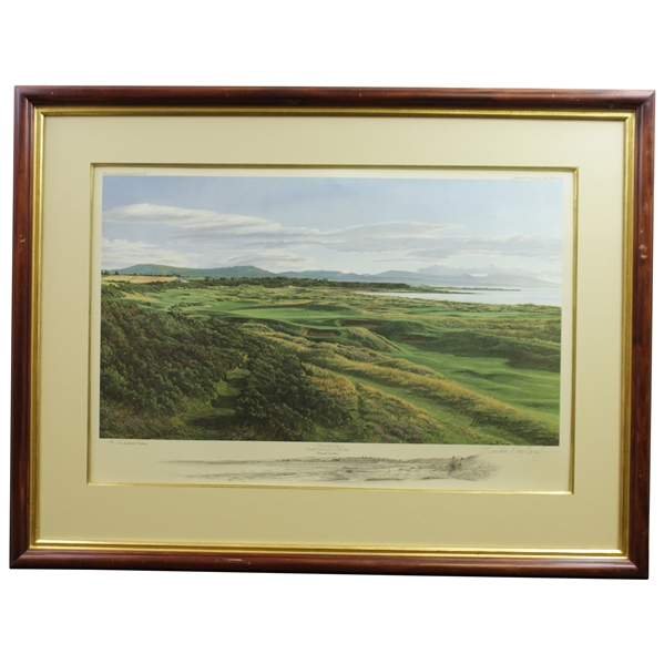 1990 Linda Hartough Signed Ltd Ed 17th Hole at Royal Dornoch 13/850 - Framed