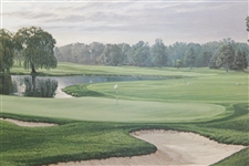 1996 Linda Hartough Signed Ltd Ed 16th Hole at Oakland Hills #707/850 - Framed