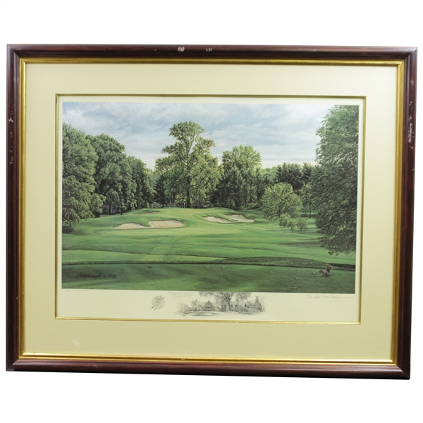 1992 Linda Hartough Signed Ltd Ed 10th Hole at Winged Foot 1052/1250 - Framed