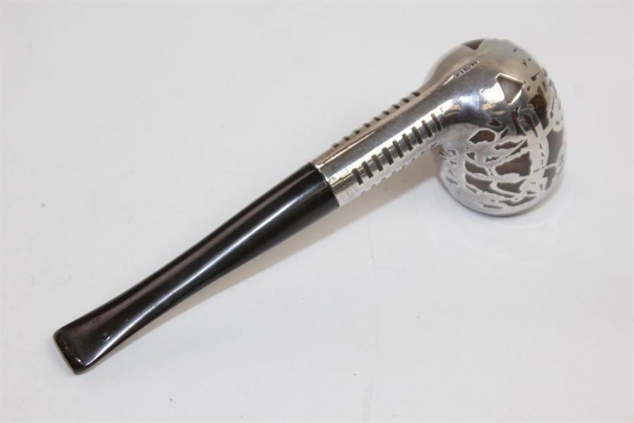 Golf Themed Sterling Silver Overlay Tobacco Pipe