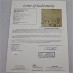 Bobby Jones Signed 1933 Augusta National GC First Day Green Ink Cover - Rare FULL JSA #BB90091