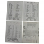 1984 Masters Tournament Thurs-Sunday (4) Pairing Sheets - Ben Crenshaw Winner
