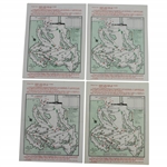 1984 Masters Tournament Thurs-Sunday (4) Pairing Sheets - Ben Crenshaw Winner