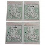 1987 Masters Tournament Thurs-Sunday (4) Pairing Sheets - Larry Mize Winner