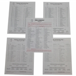1996 Masters Tournament Thurs-Sunday (4) & Par 3 Contest Pairing Sheets - Nick Faldo Winner