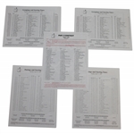 1999 Masters Tournament Thurs-Sunday (4) & Par 3 Contest Pairing Sheets - Joe Maria Olazabal Winner