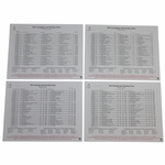 2012 Masters Tournament Thurs-Sunday (4) Pairing Sheets - Bubba Watson Winner