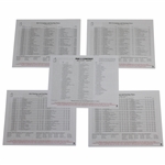 2013 Masters Tournament Thurs-Sunday (4) & Par 3 Contest Pairing Sheets - Adam Scott Winner