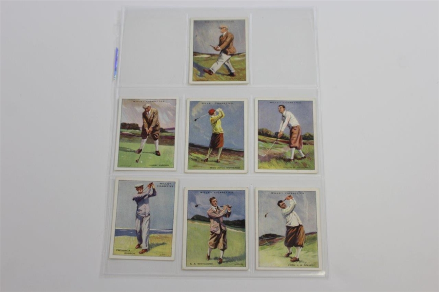 1930 W.D. & H.O. Wills Famous Golfers Complete Set of 25 Golf Cards